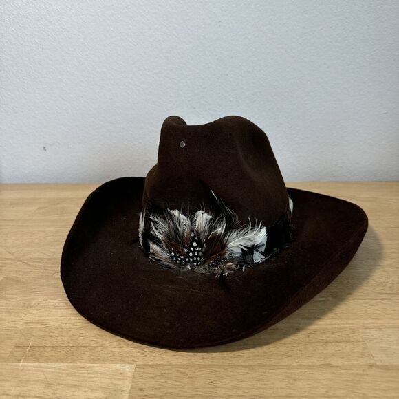 Chapeau Cowboy Vintage John B Stetson 3X Beaver XXX - Marron Taille 7 1/4 - Occasion